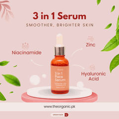 Niacinamide, Zinc, Hyaluronic Acid - 3 in 1 Face Serum - Fragrance Free