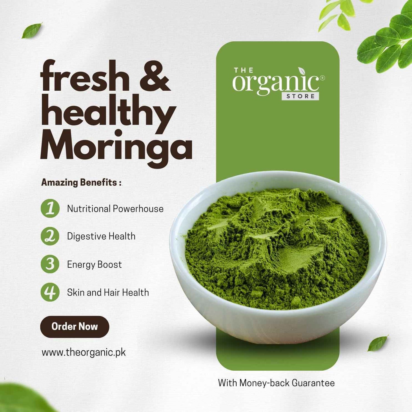 1kg Organic Bee Honey + 500 gm Moringa Leaves Powder - The Organic Store