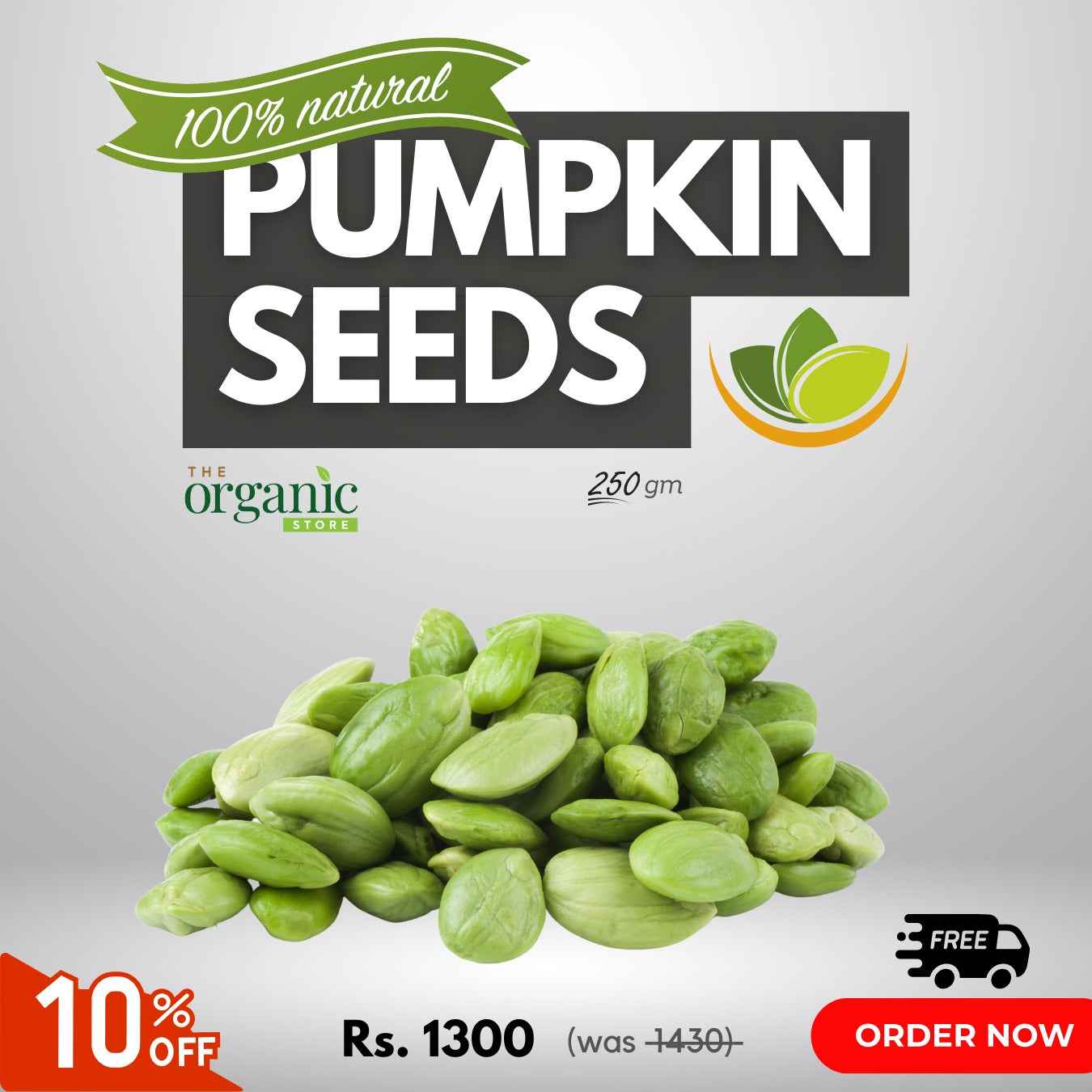 Organic Pumpkin Seeds - Without Shell - Premium Quality - Free Shipping (کدو بیج) - The Organic Store