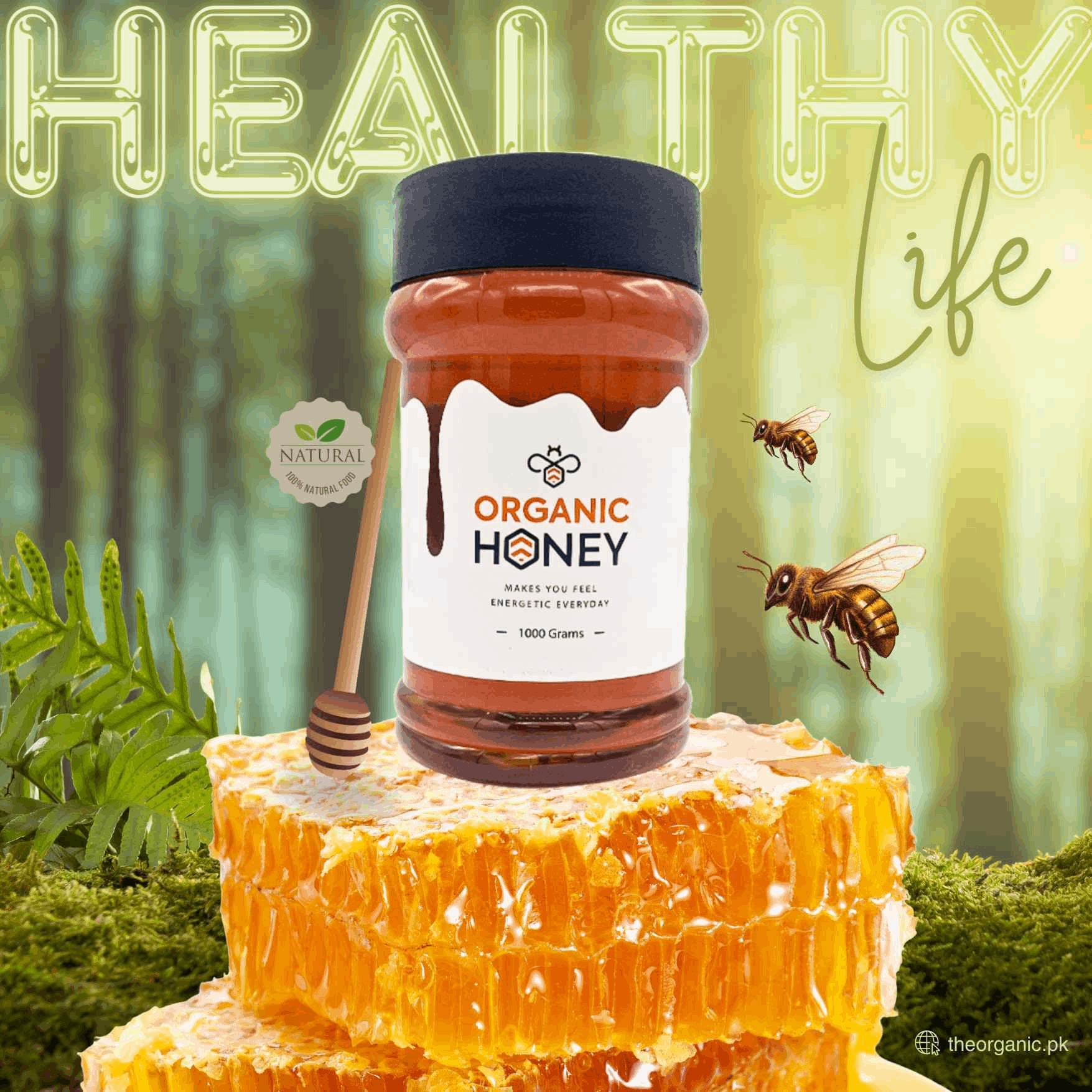 2 KG Eucalyptus Honey - Raw Organic Bee Honey - The Organic Store