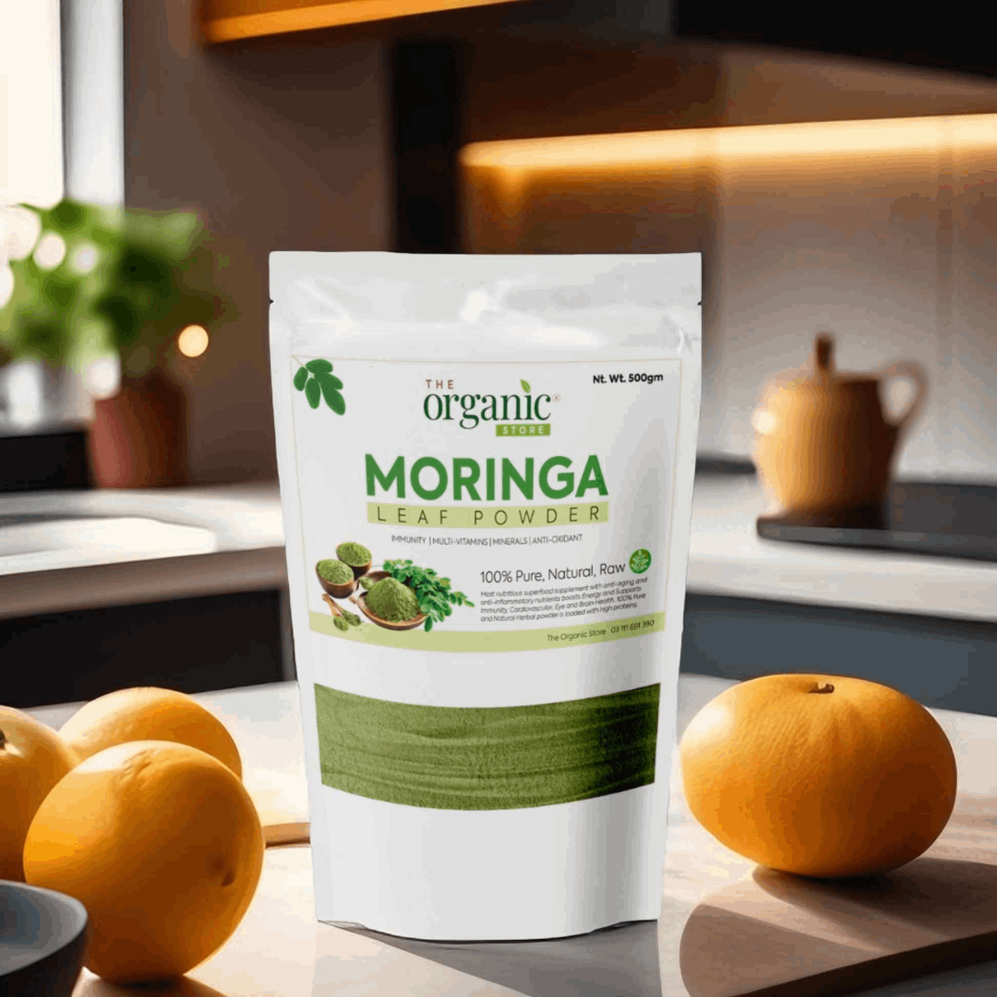 Moringa Leaves Powder - Raw, Pure, Natural - Oleifera - The Organic Store