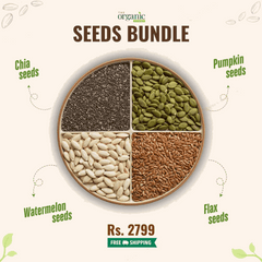 Superfood Seeds Bundle – 4 Pack (Chia, Pumpkin, Watermelon & Flax Seeds) – 1 KG
