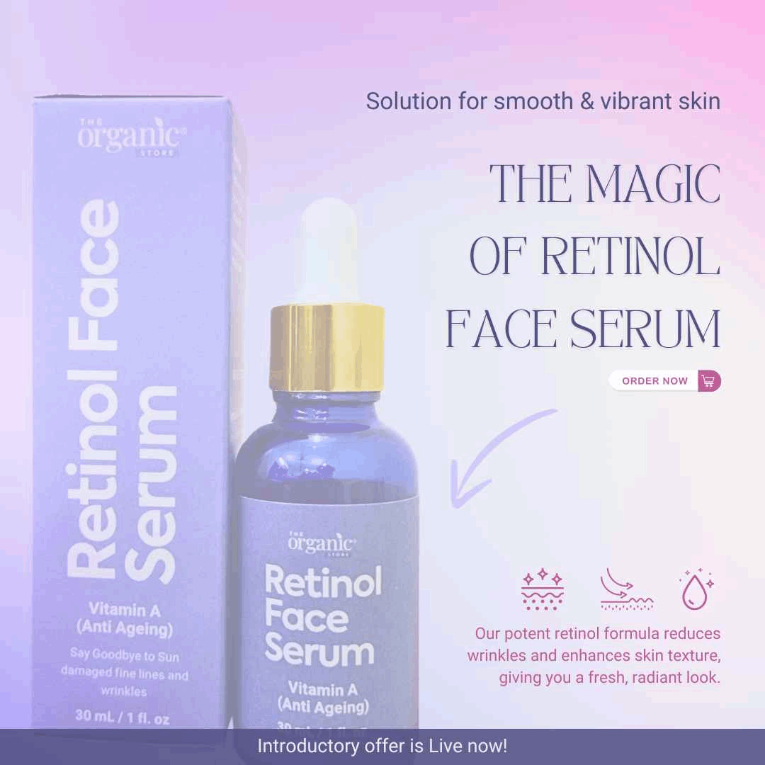 Retinol Serum by The Organic Store - Vitamin A - 30ml - Fragrance Free - The Organic Store
