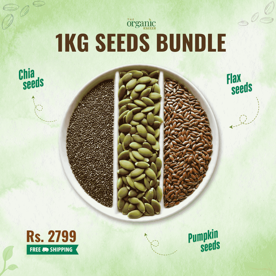 Superfood Seeds Bundle – 3 Pack (Chia, Pumpkin, & Flax Seeds) – 1 KG
