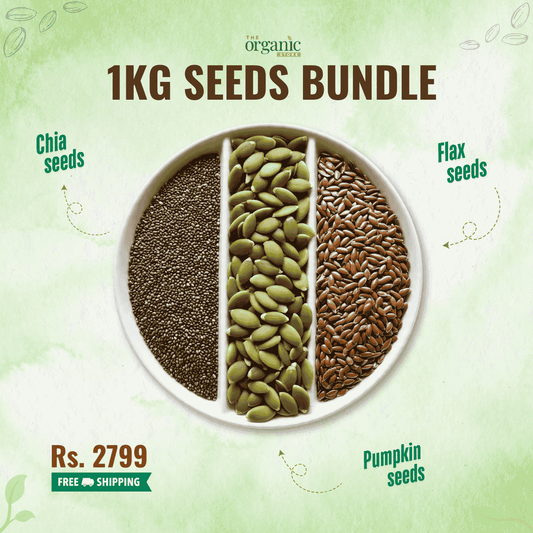 Superfood Seeds Bundle – 3 Pack (Chia, Pumpkin, & Flax Seeds) – 1 KG