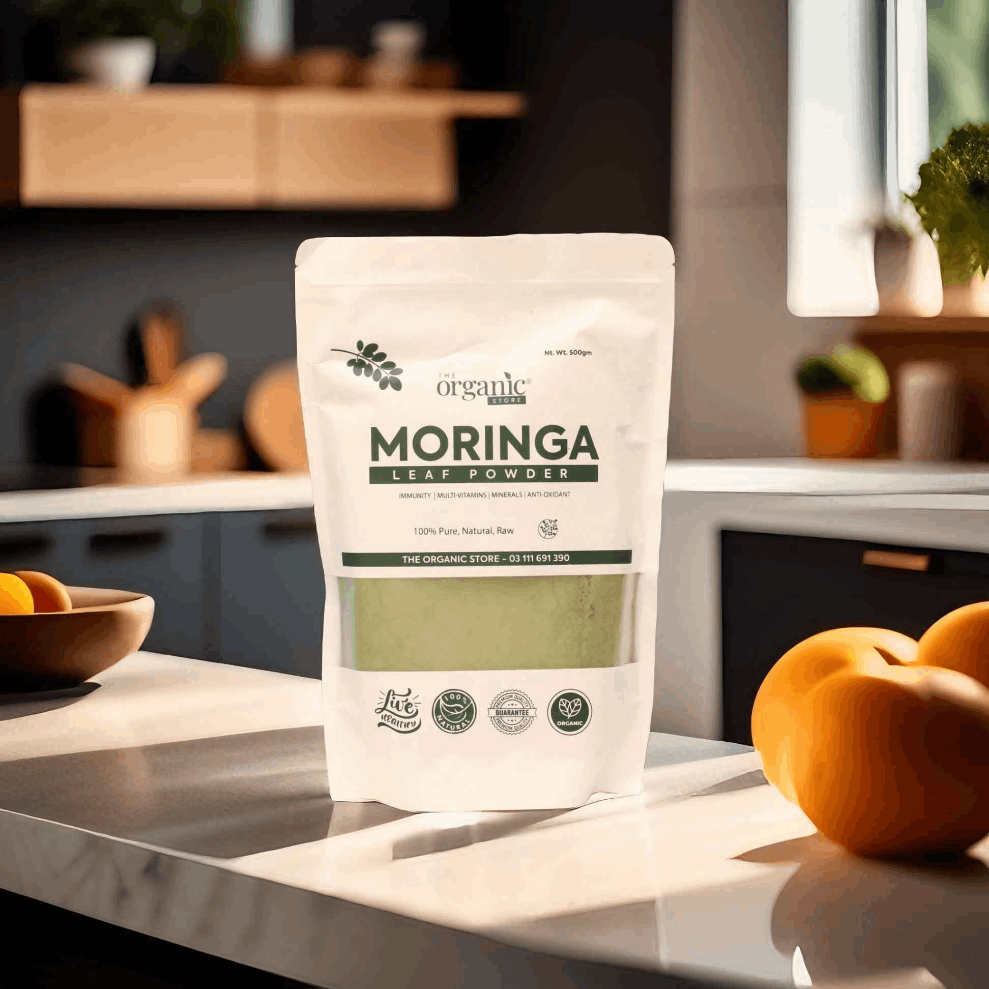 500gm x 2 Moringa Powder + 90 Moringa Capsules - The Organic Store