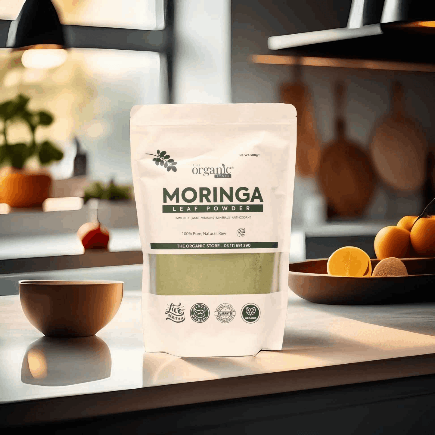 1kg Organic Bee Honey + 500 gm Moringa Leaves Powder - The Organic Store