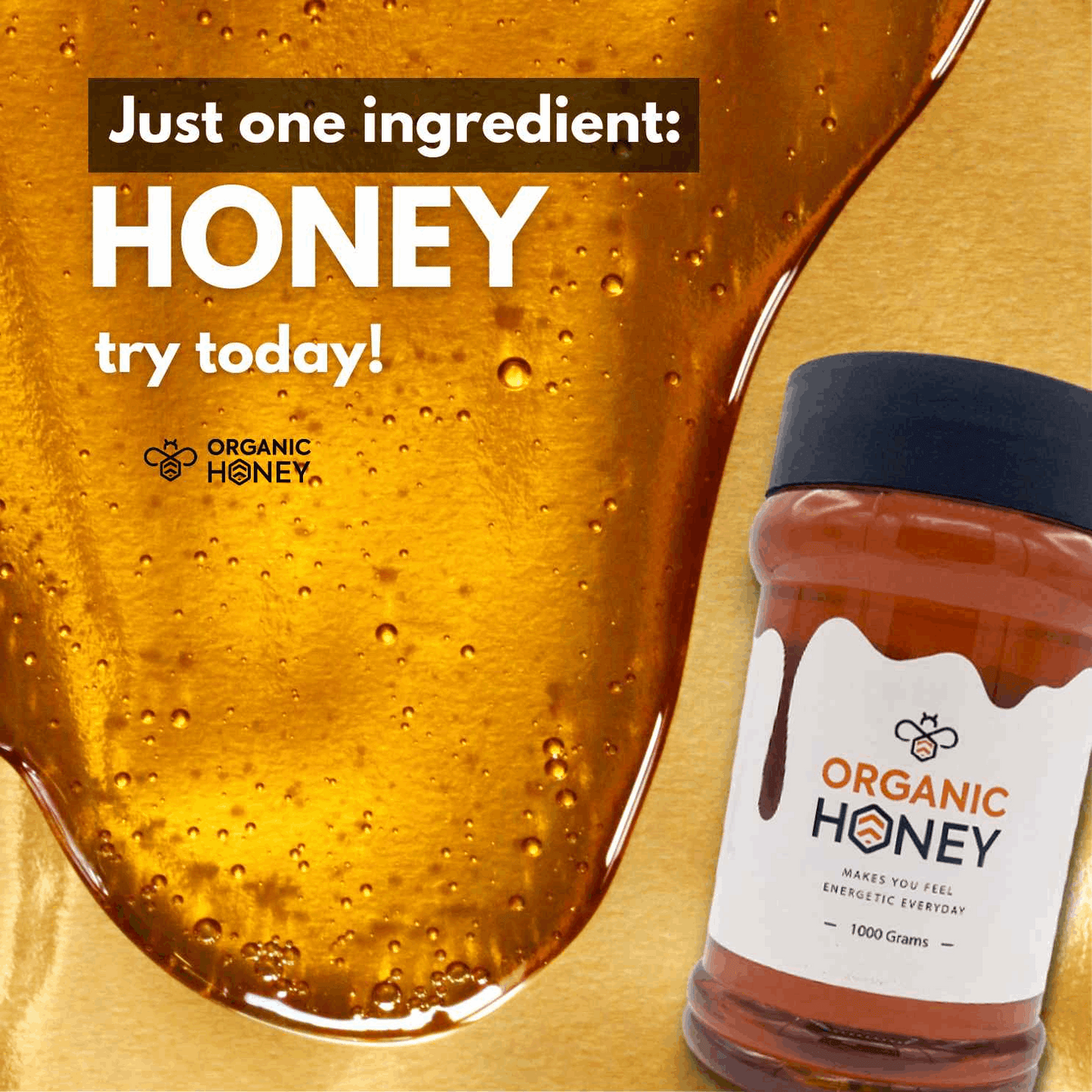 1kg Organic Bee Honey + 500 gm Moringa Leaves Powder - The Organic Store
