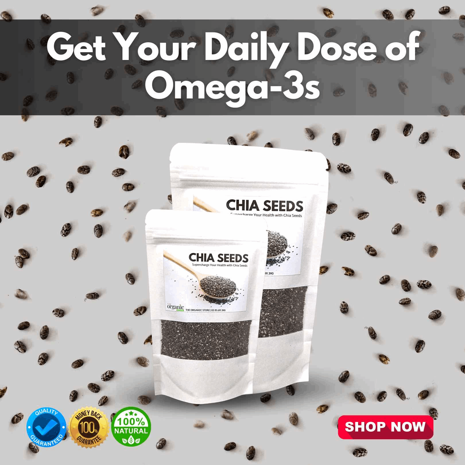 Chia Seeds - Imported from Mexico - Premium Quality - The Organic Store