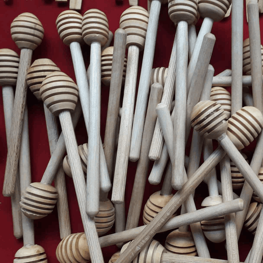 Honey Spoon - Wooden Honey Stick Honey Dipper - The Organic Store