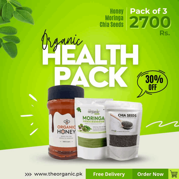 Organic Health Pack - Honey, Moringa Powder, Chia Seeds - The Organic Store