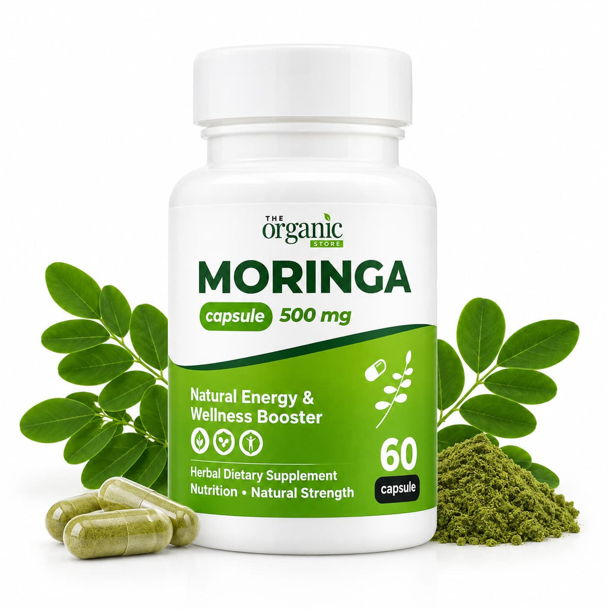 Ashwagandha + Moringa Capsules Bundle – Pure Herbal Wellness Combo (اسگندھ + سوہانجنا)