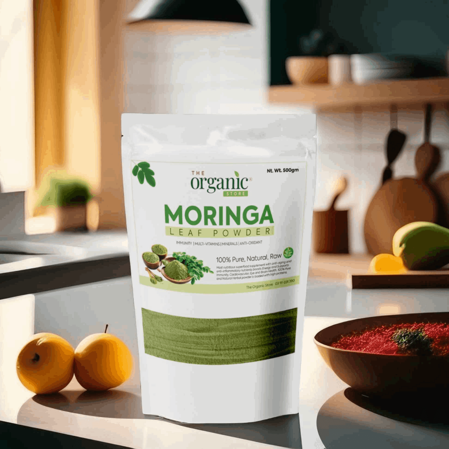 500gm x 2 Moringa Powder + 90 Moringa Capsules - The Organic Store