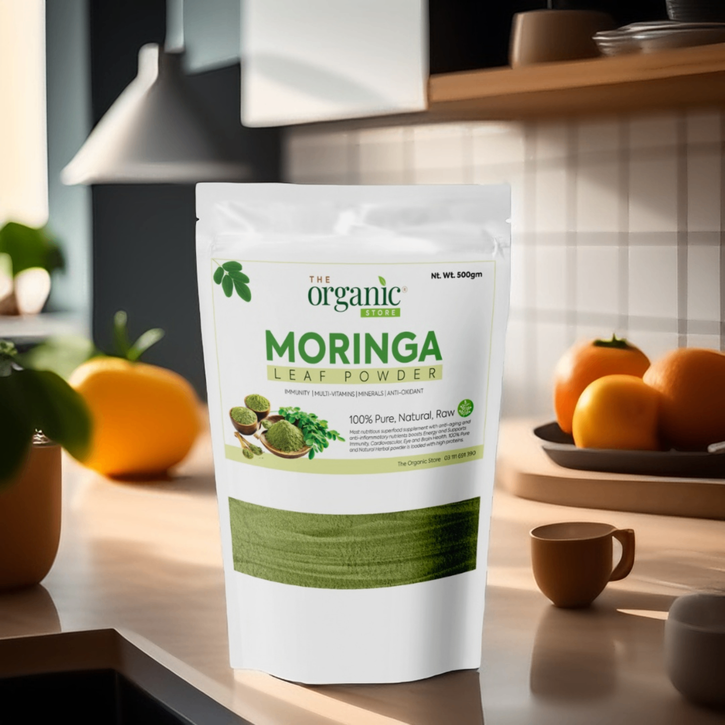 Moringa Oleifera Leaves Powder - 1 kg - Free Shipping (سوہانجنا)