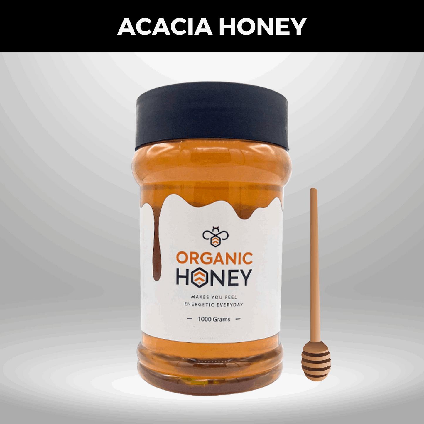 Light golden Acacia honey texture - The Organic Store Pakistan