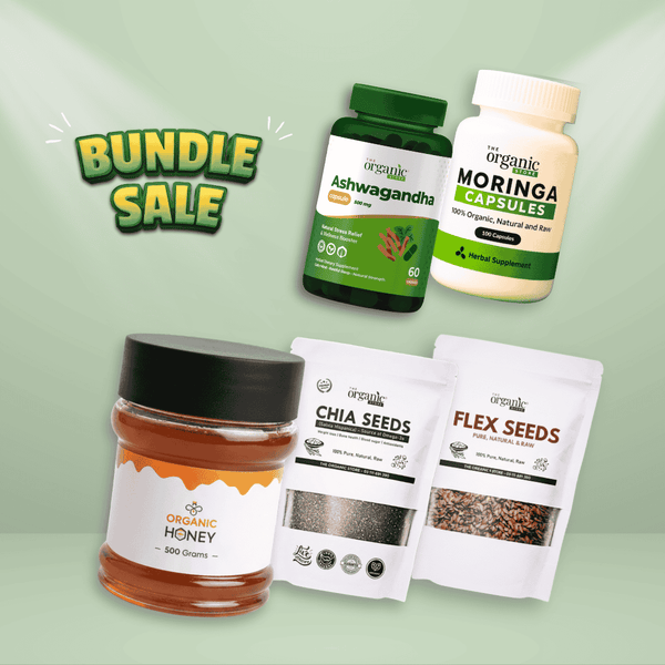 Power Deal | Honey - Moringa Capsule - Ashwagandha Capsule - Chia & Flax Seeds