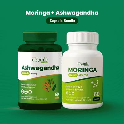 Ashwagandha + Moringa Capsules Bundle – Pure Herbal Wellness Combo (اسگندھ + سوہانجنا)