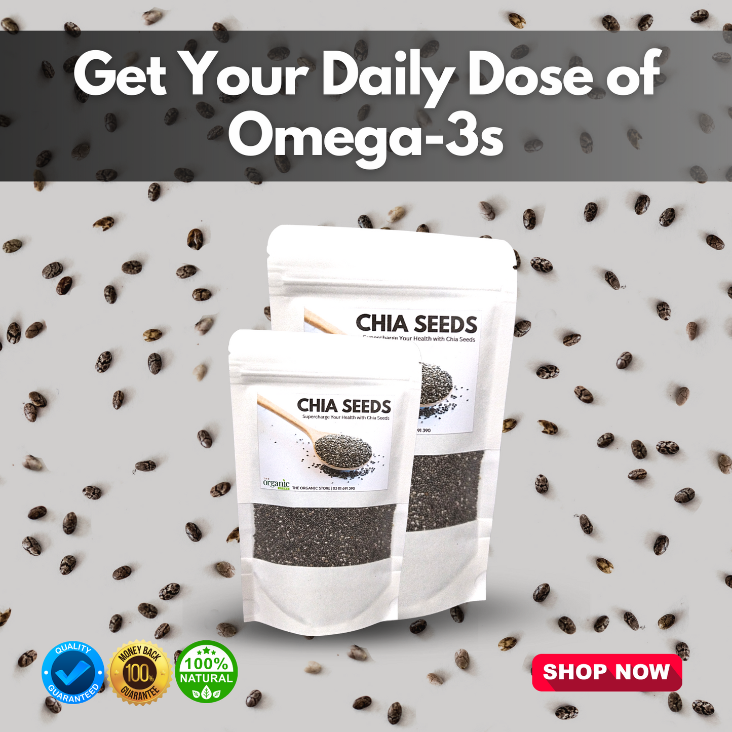 Chia Seeds - Imported from Mexico - Premium Quality