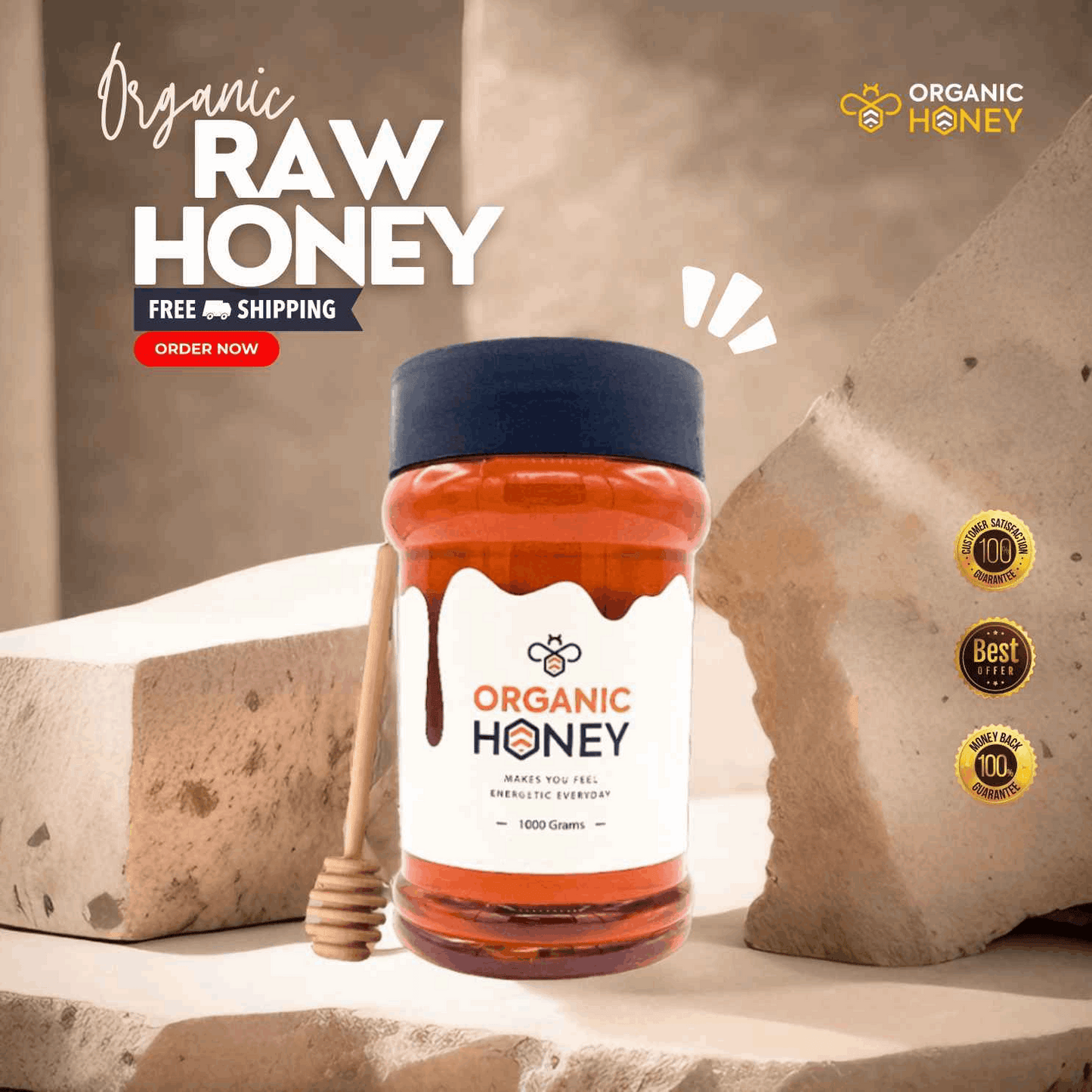Premium and Natural Honey 3 KG with 90 Moringa Capsules - The Organic Store