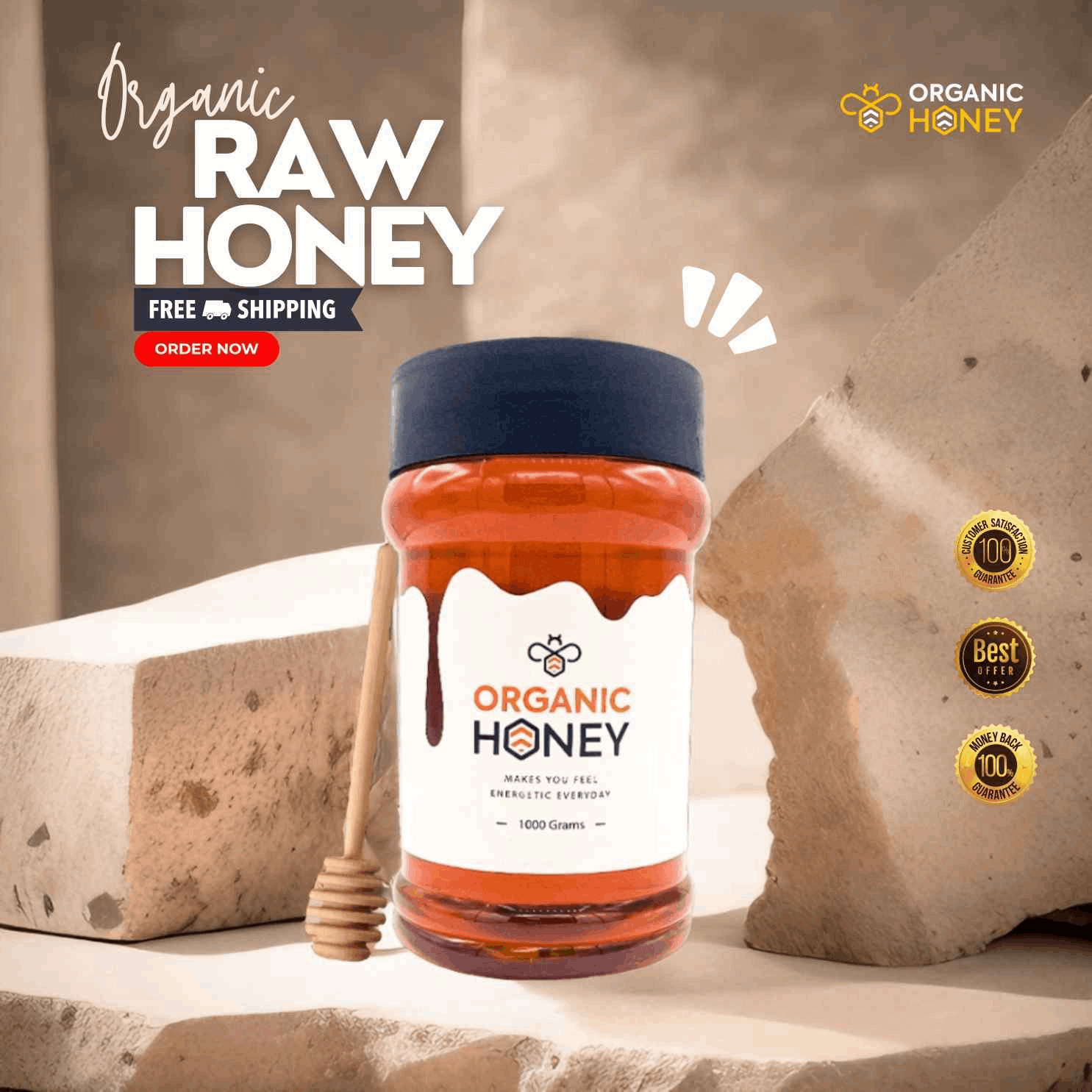 Premium and Natural Honey 3 KG with 90 Moringa Capsules - The Organic Store