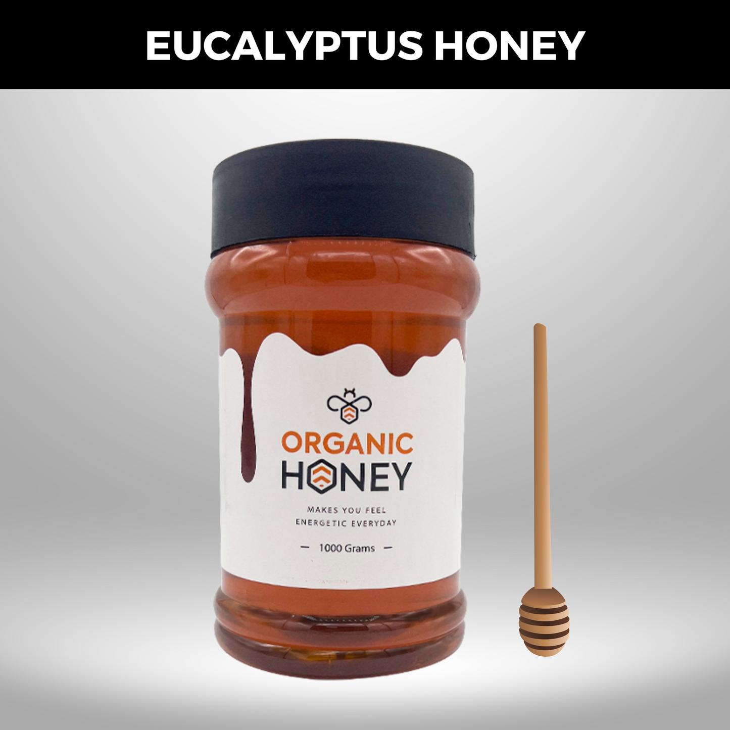 2 KG Eucalyptus Honey - Raw Organic Bee Honey